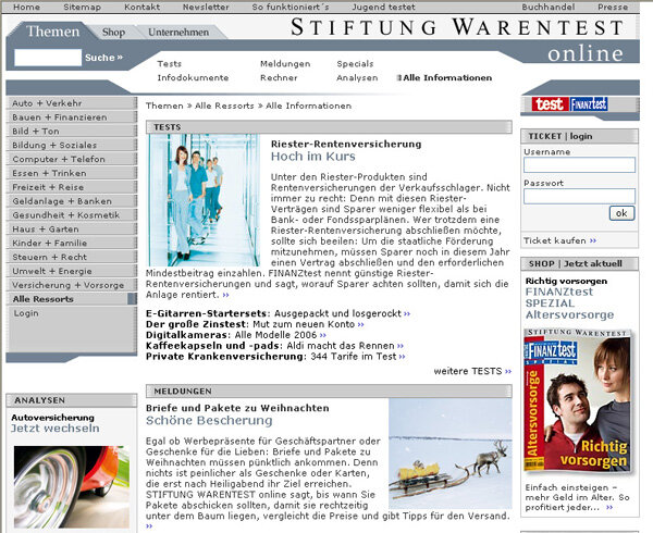 test.de - Alle Tests und mehr interaktiv im Netz - Stiftung Warentest